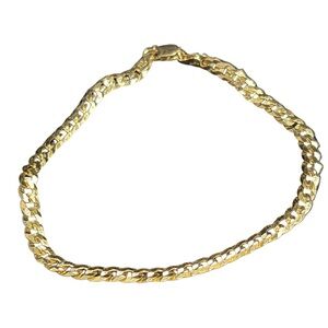Vintage 925 Sterling Silver LIRM Italy Curb Chain bracelet 9” 4.964g